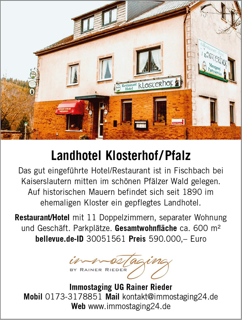 Anzeige Klosterhof Bellevue