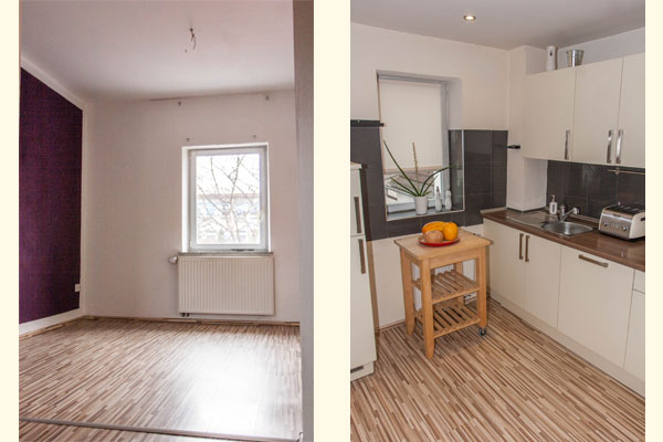 Esszimmer und Küche